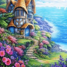 Схема вышивки «пейзаж»