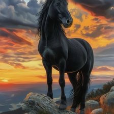 Схема вышивки «Конь»