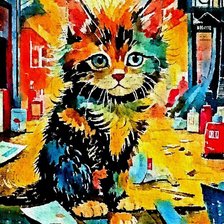 Схема вышивки «котейка»