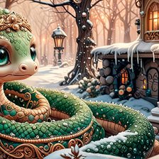 Схема вышивки «Сказочная змея»