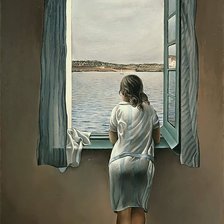 Схема вышивки «muchacha en la ventana de dali»