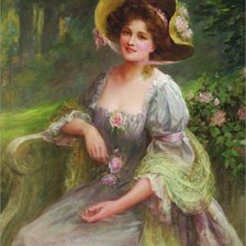 Схема вышивки «дама»