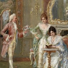 Схема вышивки «Старинная гостиная»