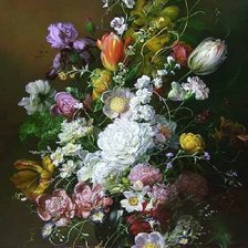 Схема вышивки «Цветы букет»