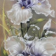 Схема вышивки «ПРОЗРАЧНЫЕ ИРИСЫ»