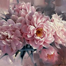 Схема вышивки «пионы»