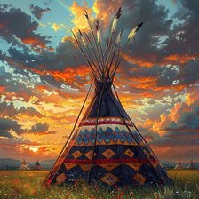 Схема вышивки «Вигвам»