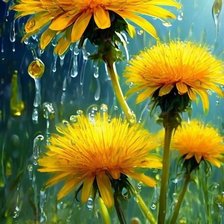 Схема вышивки «Одуванчик»