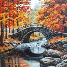 Схема вышивки «Осенний парк»