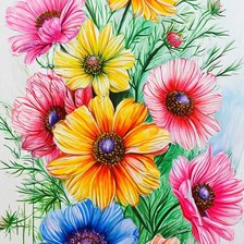 Схема вышивки «Космея»