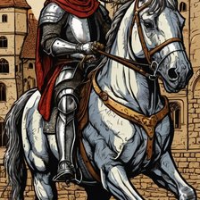 Схема вышивки «рыцарь»