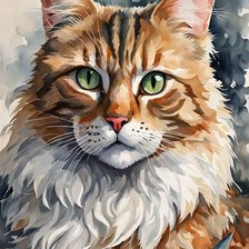 Схема вышивки «кот»