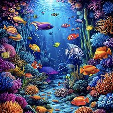 Схема вышивки «Таинственные воды»