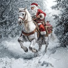 Схема вышивки «Santa on horse»