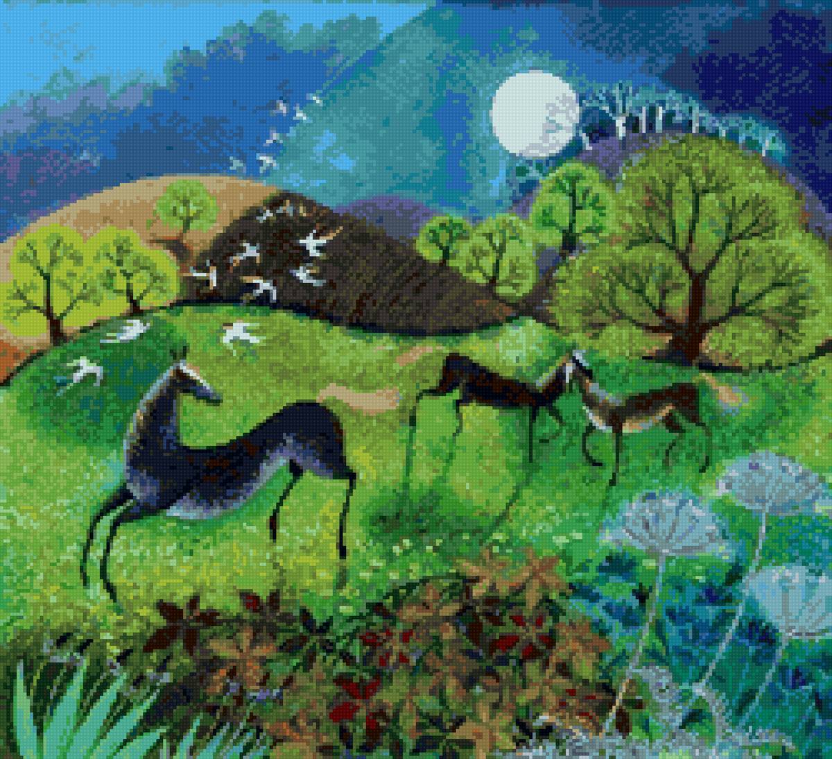 Природа пейзаж лес лошади - природа пейзаж лес лошади - предпросмотр