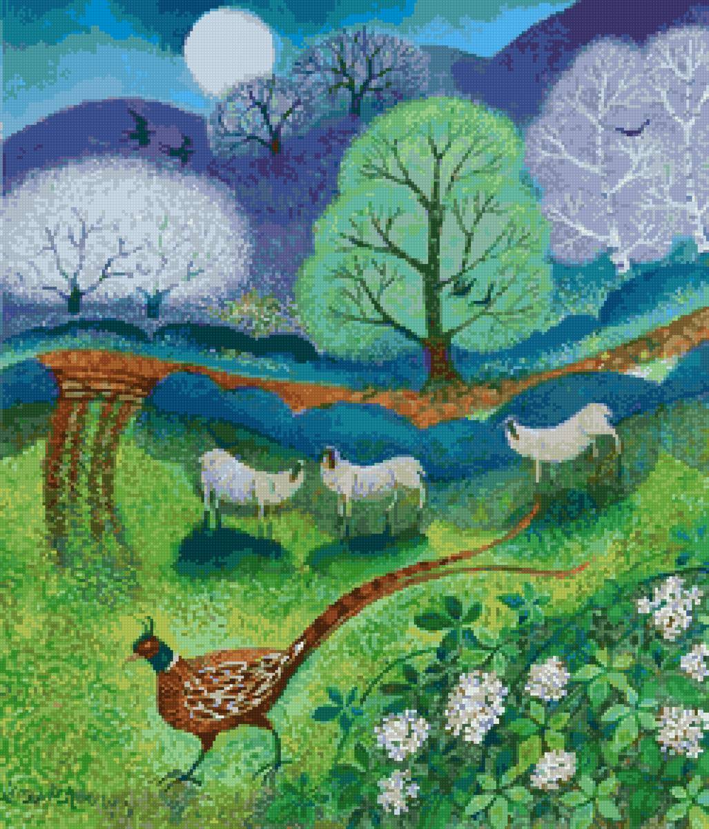 №2841308 - природа пейзаж лес птицы - предпросмотр