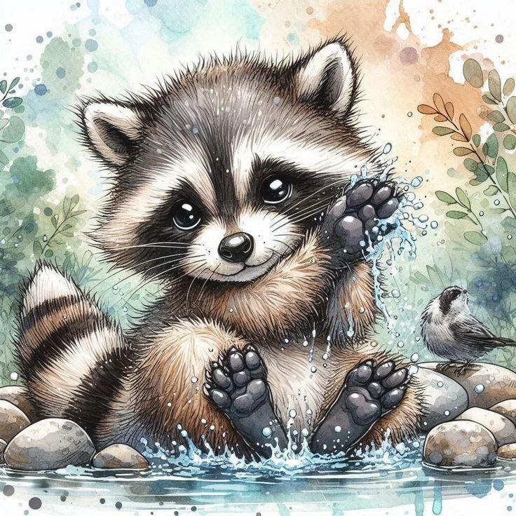 Енот-полоскун - енот, дикий зверь - оригинал