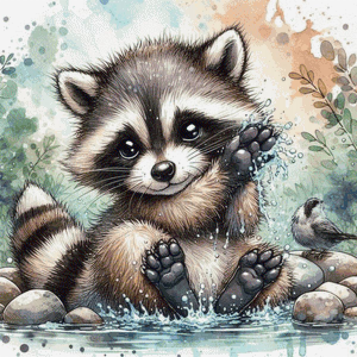 Енот-полоскун - енот, дикий зверь - предпросмотр