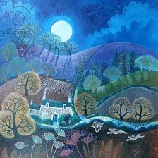 Схема вышивки «Природа пейзаж лес сад дом»