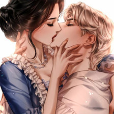 Схема вышивки «Поцелуй»