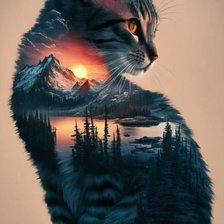 Схема вышивки «Кот»