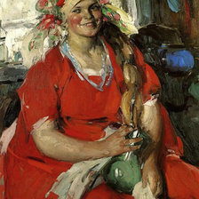 Схема вышивки «крестьянка»