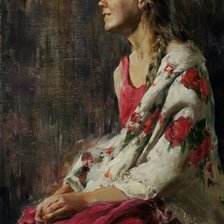 Схема вышивки «девушки»