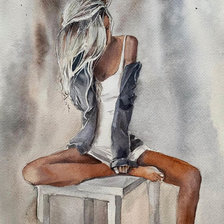 Схема вышивки «Девушка»