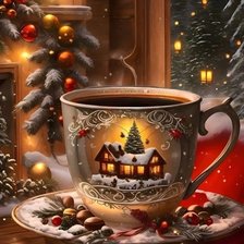 Схема вышивки «Święta w filiżance»