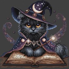 Схема вышивки «Кот волшебник»