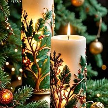 Схема вышивки «Рождественские свечи🕯»