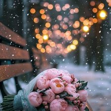 Схема вышивки «Розы зимой»