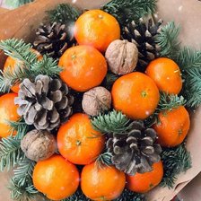 Схема вышивки «Новогодний букет»