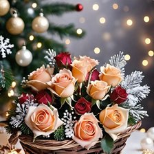 Схема вышивки «Новогодний букет»