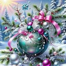 Схема вышивки «Bąbka świąteczna»