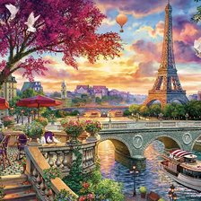 Схема вышивки «Весенний Париж»