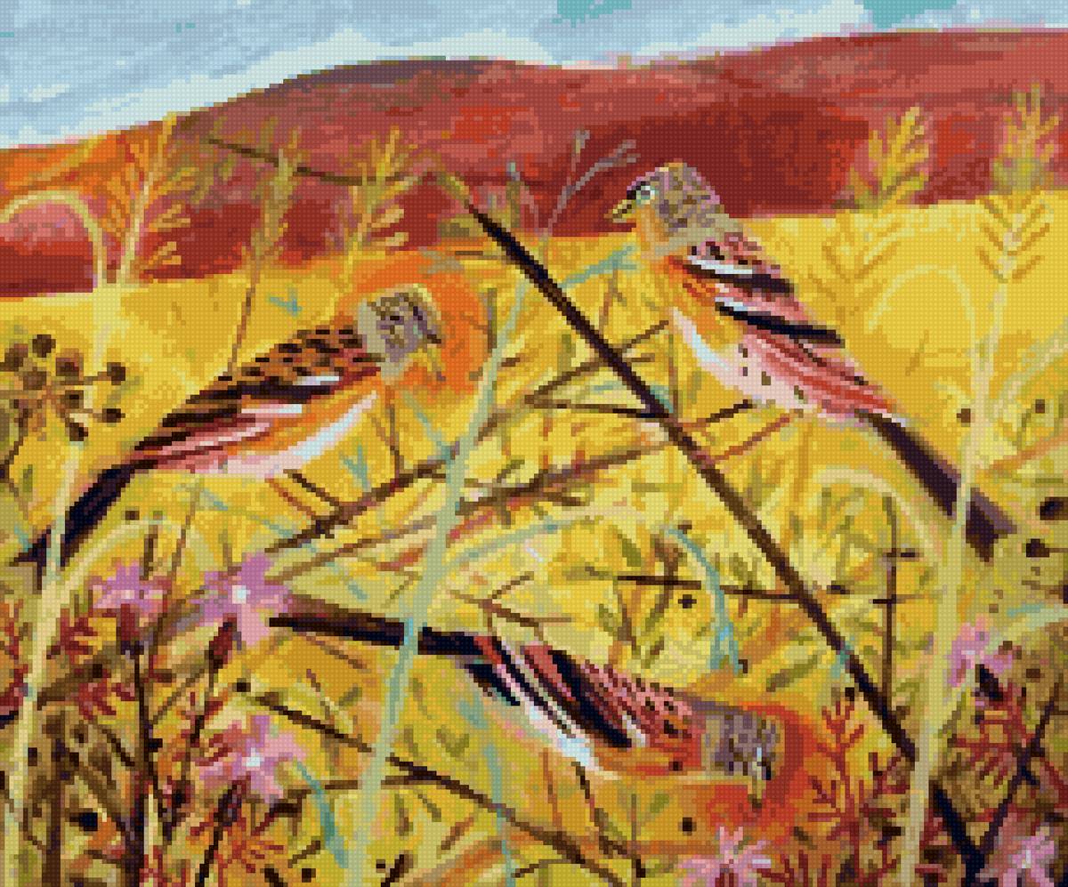 №2843727 - лето поле птицы природа пейзаж - предпросмотр