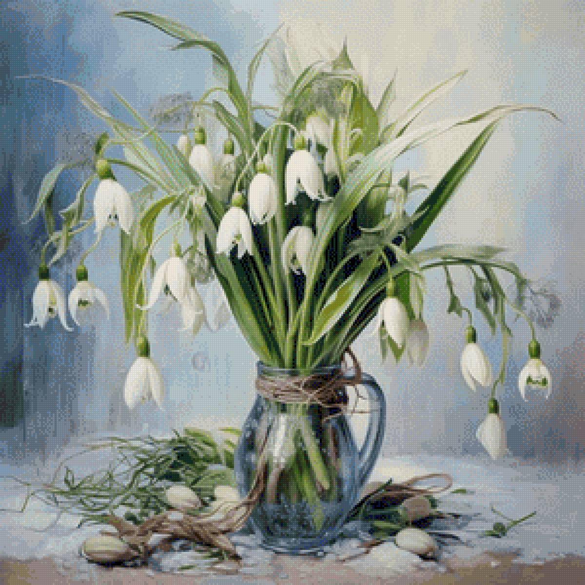 Весенний букет - букет, ваза, цветы - предпросмотр