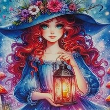 Схема вышивки «Ведьма»