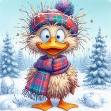 Схема вышивки «утенок»