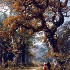 Схема вышивки «Мы вдвоём по дороге осенней порой...»