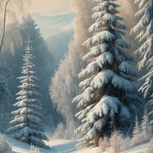 Схема вышивки «Зима»