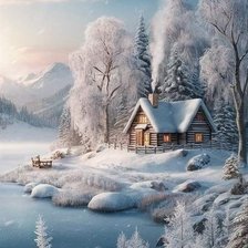 Схема вышивки «Зима»