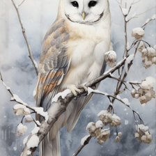 Схема вышивки «Полярная сова»