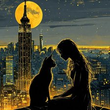 Схема вышивки «Огни большого города»