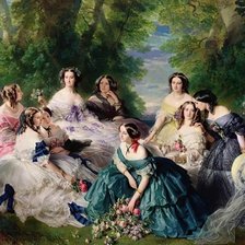 Схема вышивки «Пикник процессы и фрейлин»