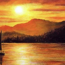 Схема вышивки «Закат»