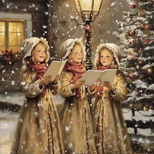 Схема вышивки «Xmas carollers  2»