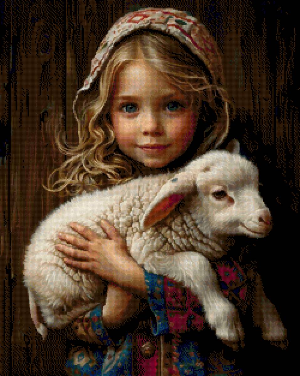 Child with Lamb - предпросмотр