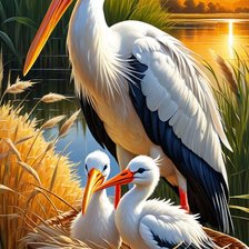 Схема вышивки «птицы»